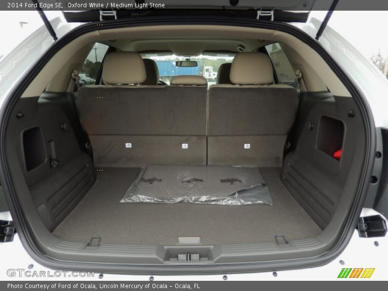 Oxford White / Medium Light Stone 2014 Ford Edge SE