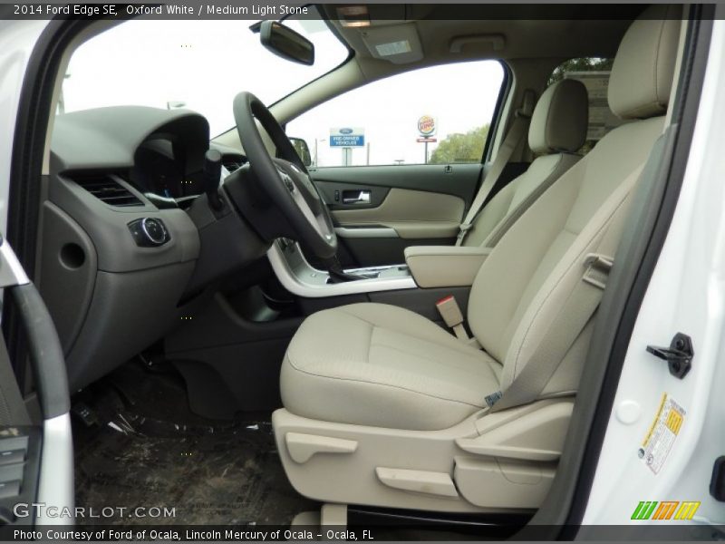 Oxford White / Medium Light Stone 2014 Ford Edge SE