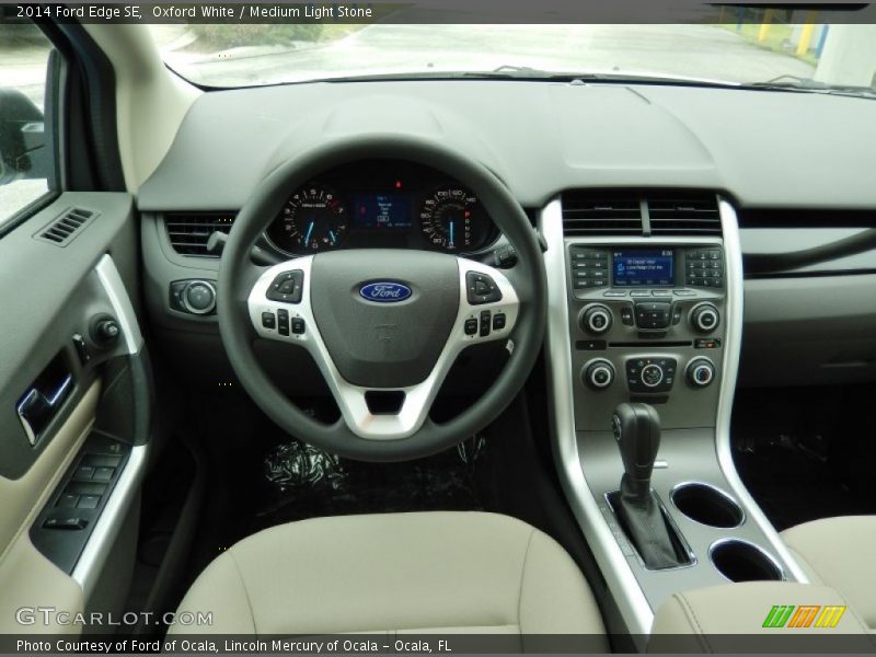 Oxford White / Medium Light Stone 2014 Ford Edge SE