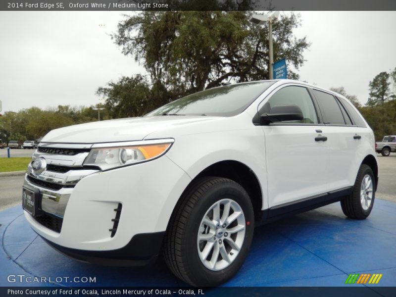 Oxford White / Medium Light Stone 2014 Ford Edge SE