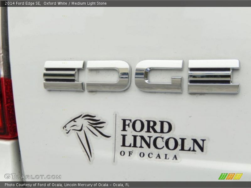 Oxford White / Medium Light Stone 2014 Ford Edge SE