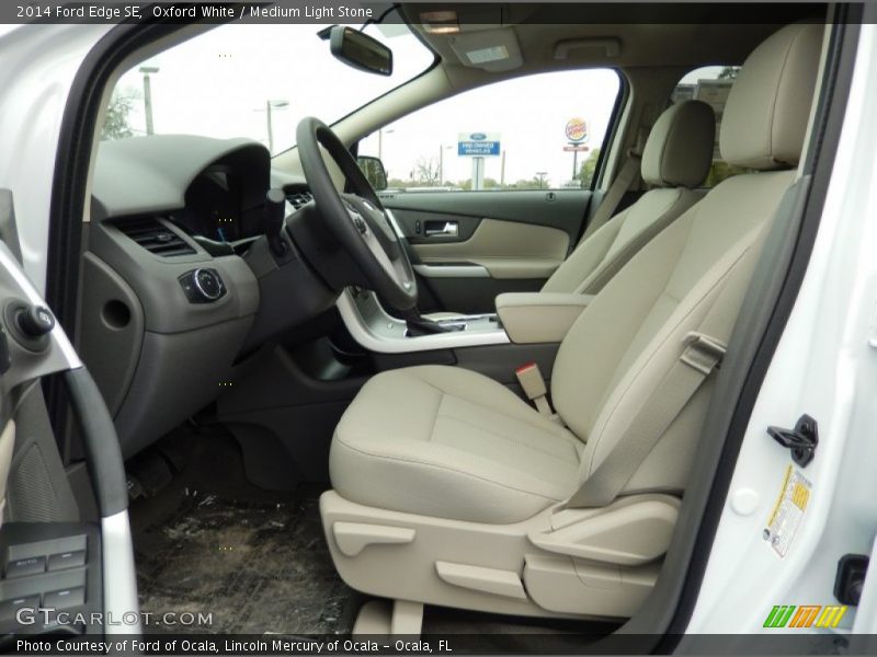 Oxford White / Medium Light Stone 2014 Ford Edge SE