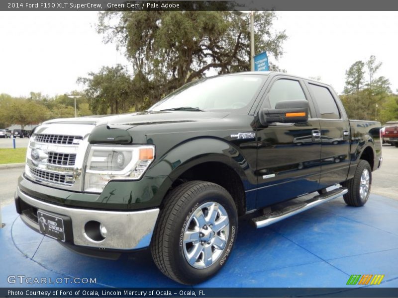Green Gem / Pale Adobe 2014 Ford F150 XLT SuperCrew