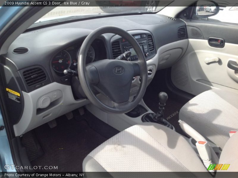 Ice Blue / Gray 2009 Hyundai Accent GS 3 Door