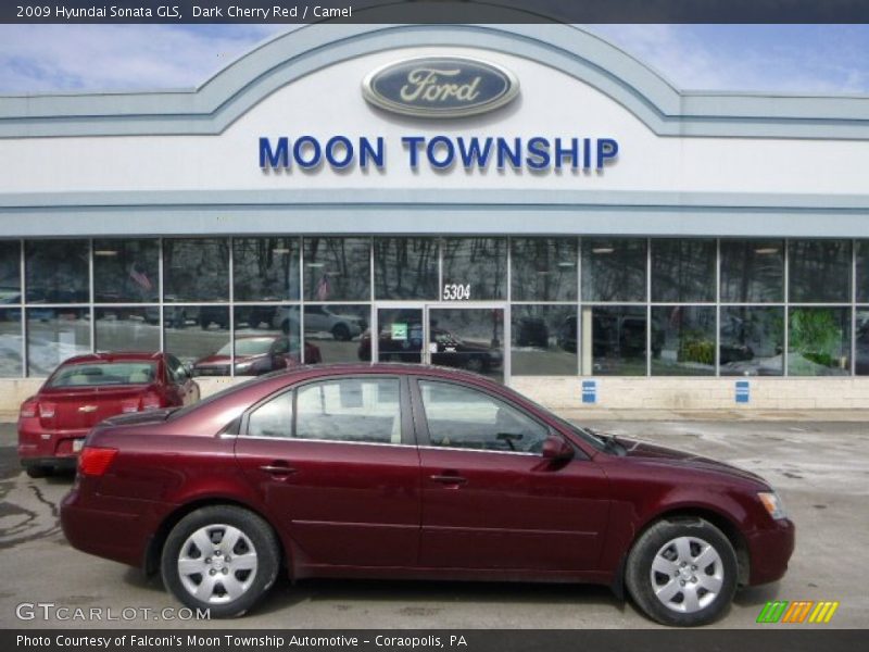 Dark Cherry Red / Camel 2009 Hyundai Sonata GLS