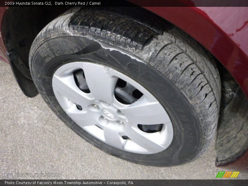 Dark Cherry Red / Camel 2009 Hyundai Sonata GLS