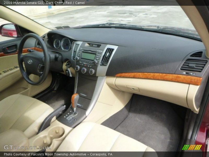 Dark Cherry Red / Camel 2009 Hyundai Sonata GLS