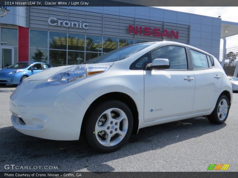 Glacier White / Light Gray 2014 Nissan LEAF SV