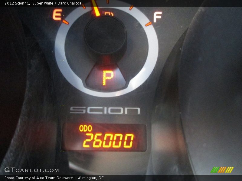 Super White / Dark Charcoal 2012 Scion tC