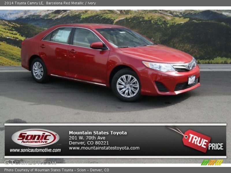Barcelona Red Metallic / Ivory 2014 Toyota Camry LE