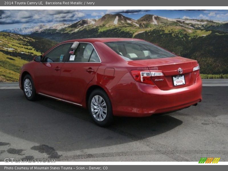Barcelona Red Metallic / Ivory 2014 Toyota Camry LE