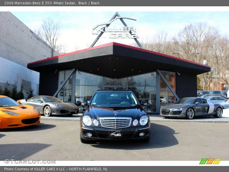 Black / Black 2009 Mercedes-Benz E 350 4Matic Sedan