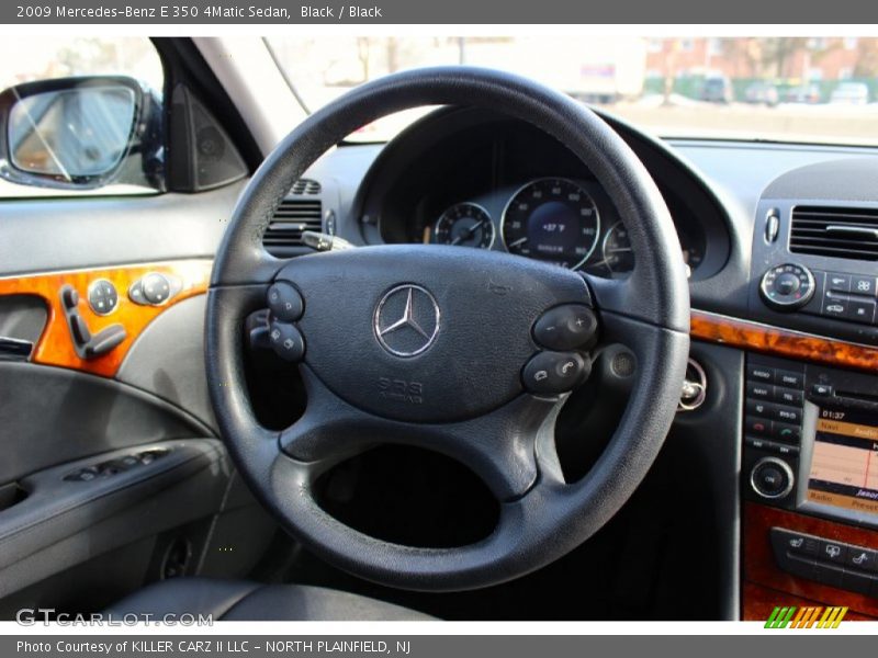 Black / Black 2009 Mercedes-Benz E 350 4Matic Sedan