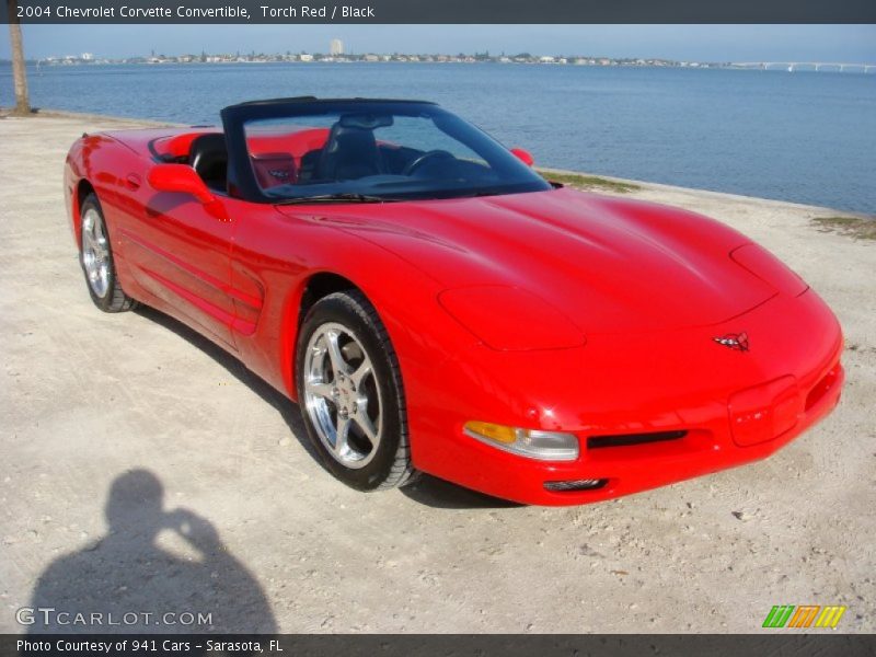 Torch Red / Black 2004 Chevrolet Corvette Convertible