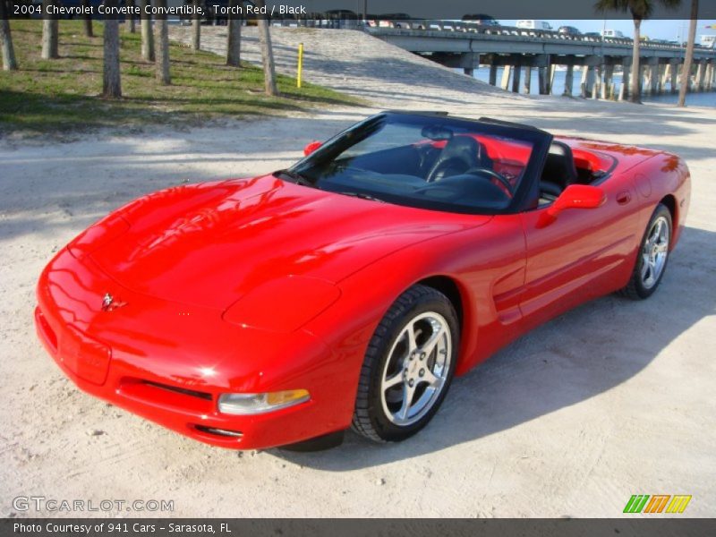 Torch Red / Black 2004 Chevrolet Corvette Convertible