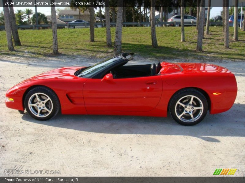 Torch Red / Black 2004 Chevrolet Corvette Convertible