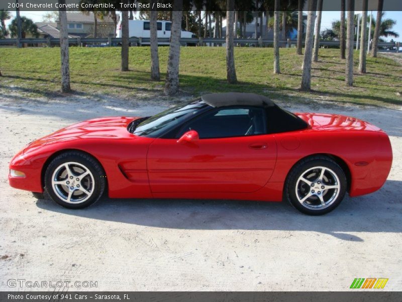 Torch Red / Black 2004 Chevrolet Corvette Convertible