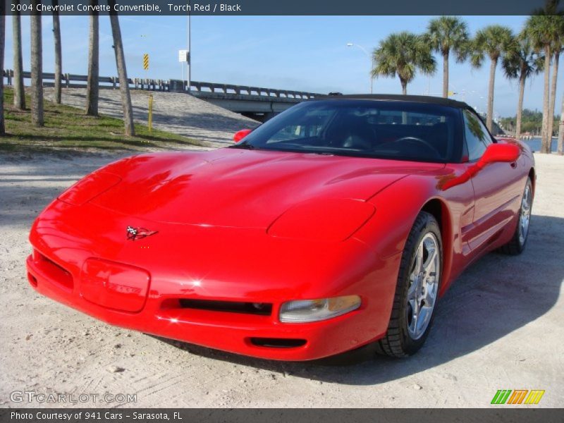 Torch Red / Black 2004 Chevrolet Corvette Convertible