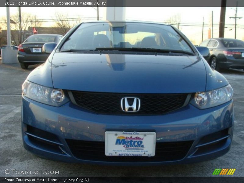 Atomic Blue Metallic / Gray 2011 Honda Civic LX Coupe