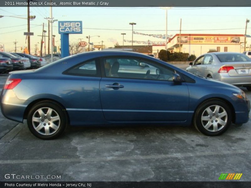 Atomic Blue Metallic / Gray 2011 Honda Civic LX Coupe