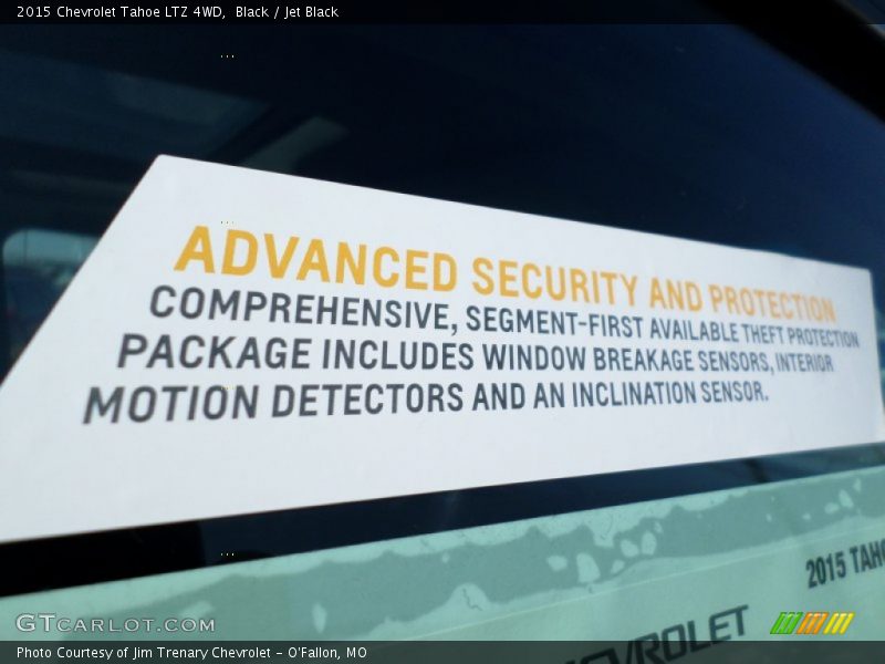 Info Tag of 2015 Tahoe LTZ 4WD