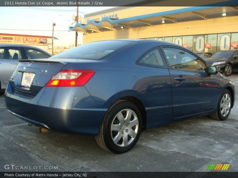 Atomic Blue Metallic / Gray 2011 Honda Civic LX Coupe