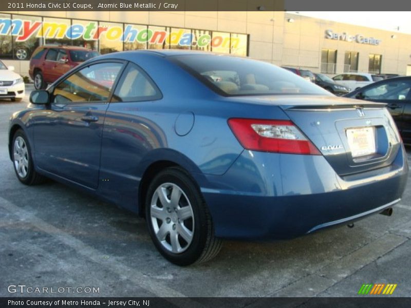 Atomic Blue Metallic / Gray 2011 Honda Civic LX Coupe