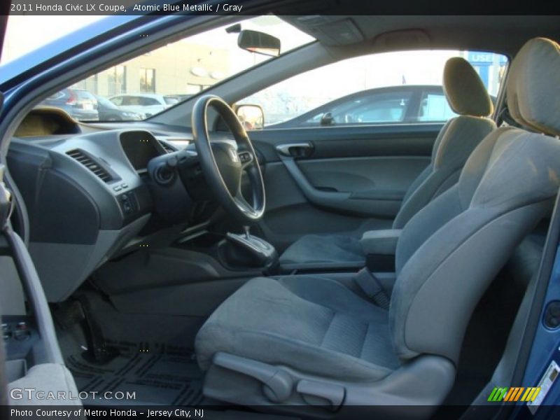 Atomic Blue Metallic / Gray 2011 Honda Civic LX Coupe