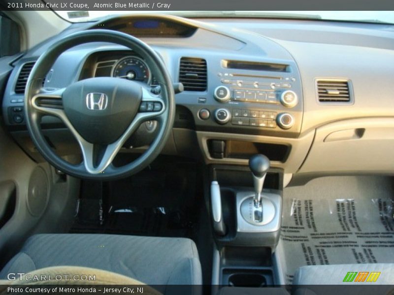 Atomic Blue Metallic / Gray 2011 Honda Civic LX Coupe