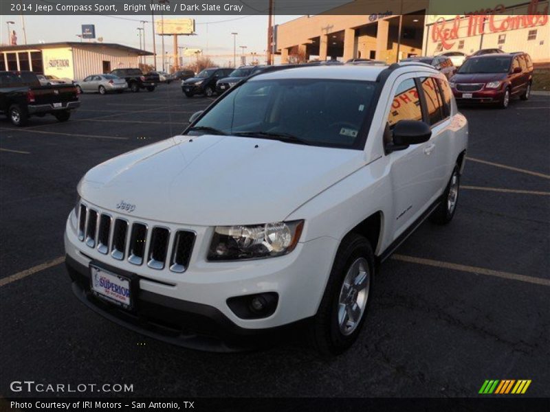 Bright White / Dark Slate Gray 2014 Jeep Compass Sport