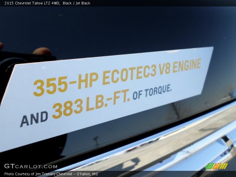 Info Tag of 2015 Tahoe LTZ 4WD
