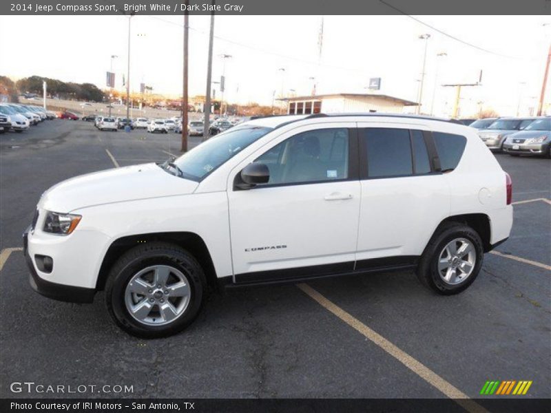 Bright White / Dark Slate Gray 2014 Jeep Compass Sport