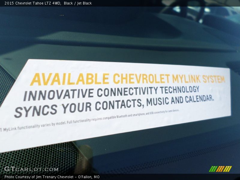 Info Tag of 2015 Tahoe LTZ 4WD