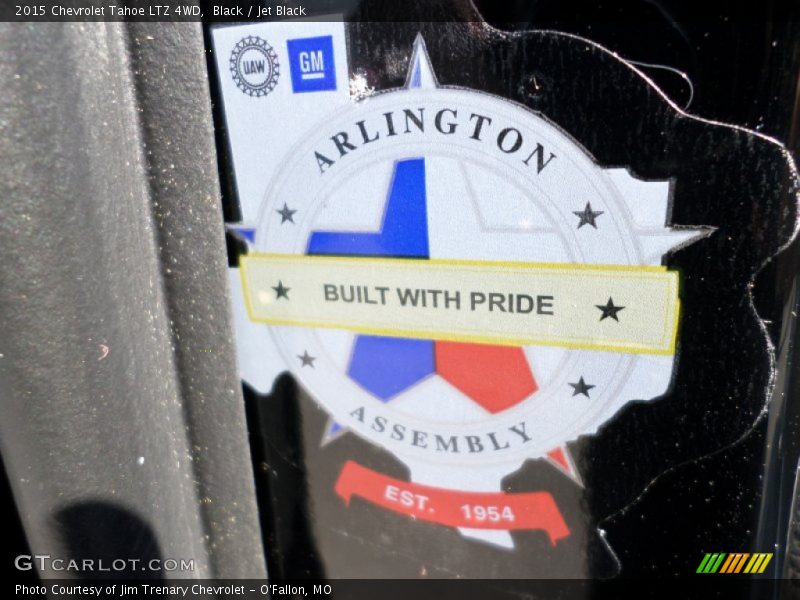 Info Tag of 2015 Tahoe LTZ 4WD