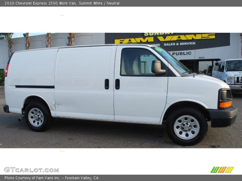 Summit White / Neutral 2010 Chevrolet Express 1500 Work Van