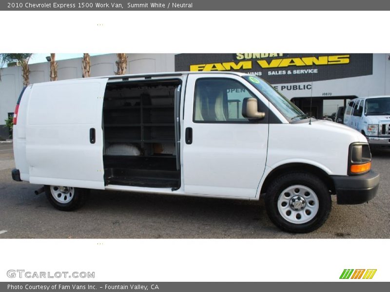 Summit White / Neutral 2010 Chevrolet Express 1500 Work Van