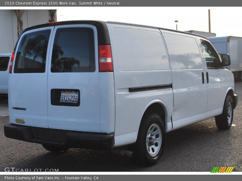 Summit White / Neutral 2010 Chevrolet Express 1500 Work Van