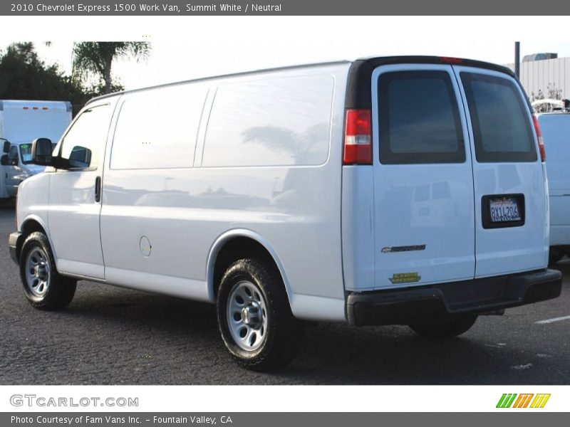 Summit White / Neutral 2010 Chevrolet Express 1500 Work Van