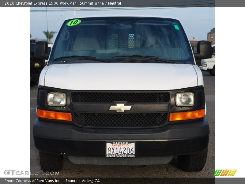 Summit White / Neutral 2010 Chevrolet Express 1500 Work Van