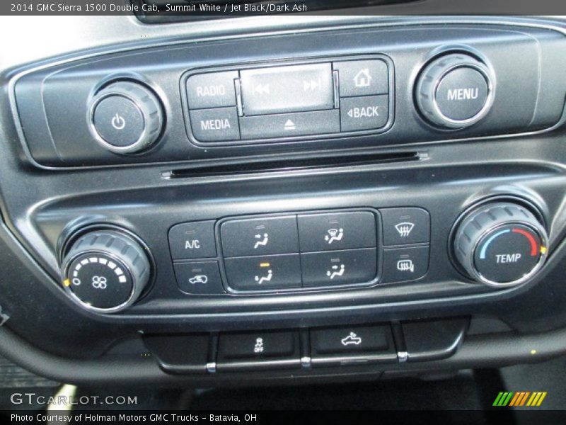 Summit White / Jet Black/Dark Ash 2014 GMC Sierra 1500 Double Cab