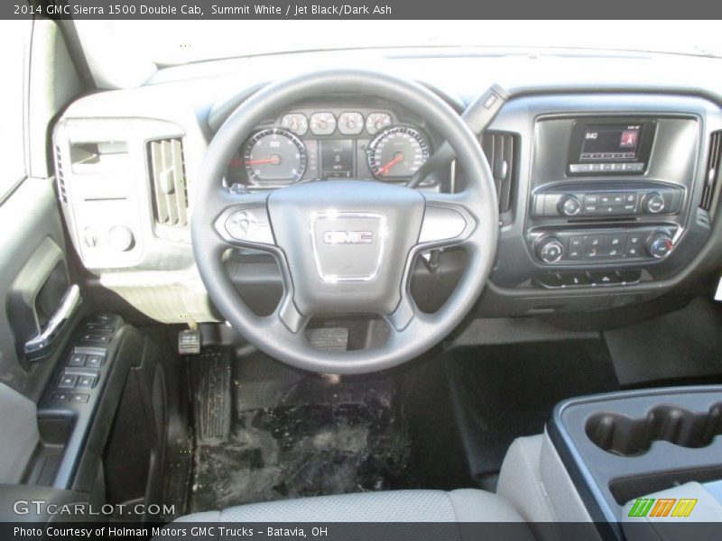 Summit White / Jet Black/Dark Ash 2014 GMC Sierra 1500 Double Cab