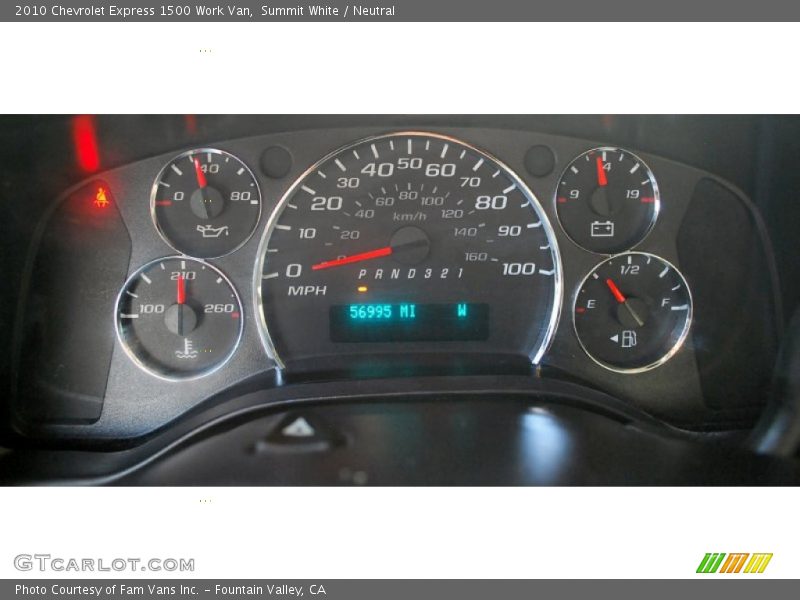 Summit White / Neutral 2010 Chevrolet Express 1500 Work Van