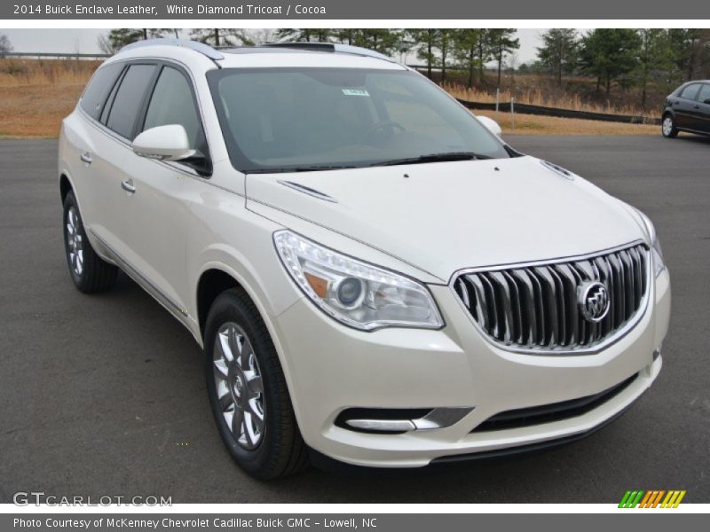 White Diamond Tricoat / Cocoa 2014 Buick Enclave Leather