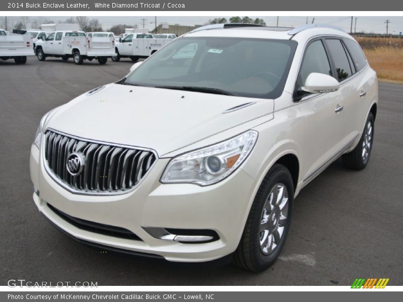 White Diamond Tricoat / Cocoa 2014 Buick Enclave Leather