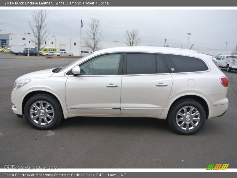 White Diamond Tricoat / Cocoa 2014 Buick Enclave Leather