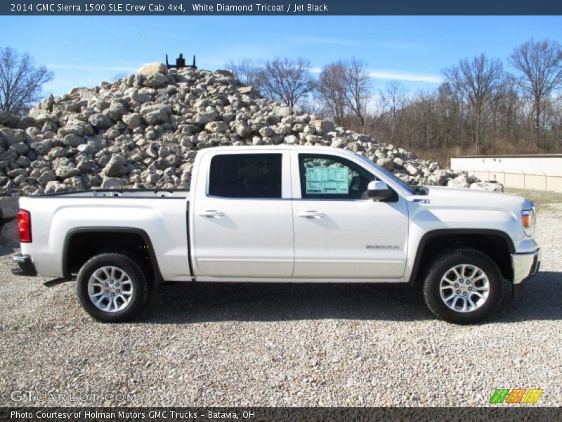 White Diamond Tricoat / Jet Black 2014 GMC Sierra 1500 SLE Crew Cab 4x4