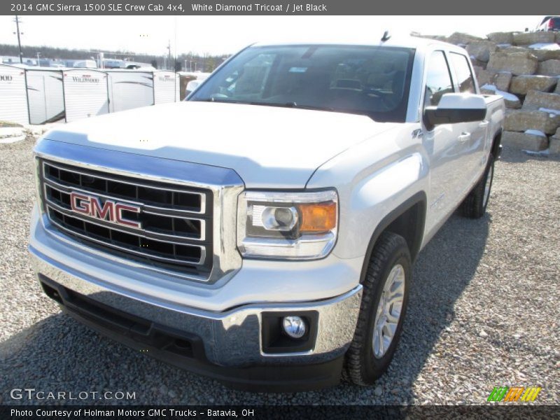 White Diamond Tricoat / Jet Black 2014 GMC Sierra 1500 SLE Crew Cab 4x4