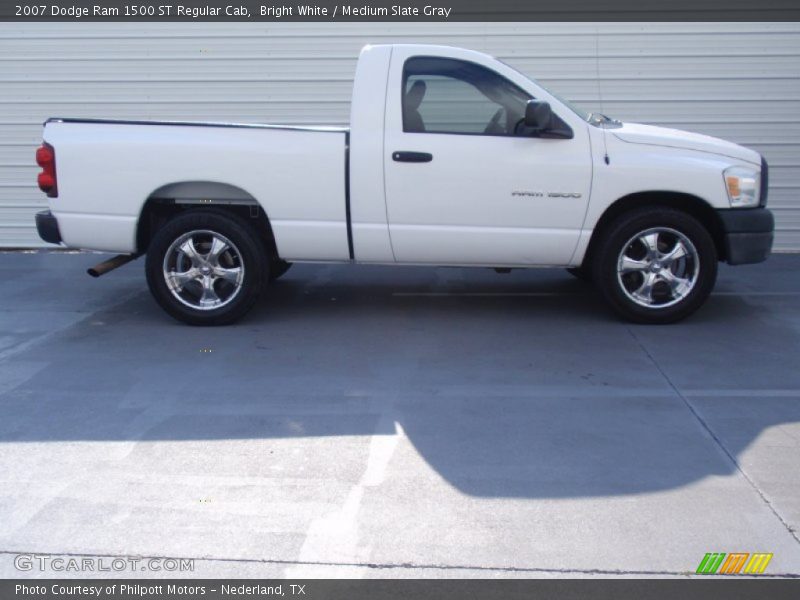 Bright White / Medium Slate Gray 2007 Dodge Ram 1500 ST Regular Cab