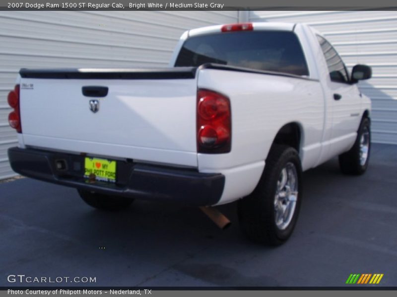 Bright White / Medium Slate Gray 2007 Dodge Ram 1500 ST Regular Cab
