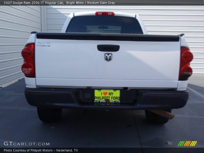 Bright White / Medium Slate Gray 2007 Dodge Ram 1500 ST Regular Cab